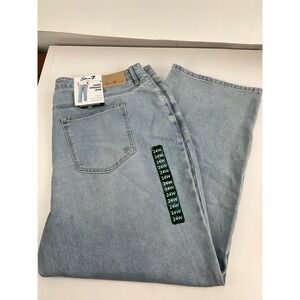 Seven7 Women's Loose Straight Jean Size 24W Light Wash
